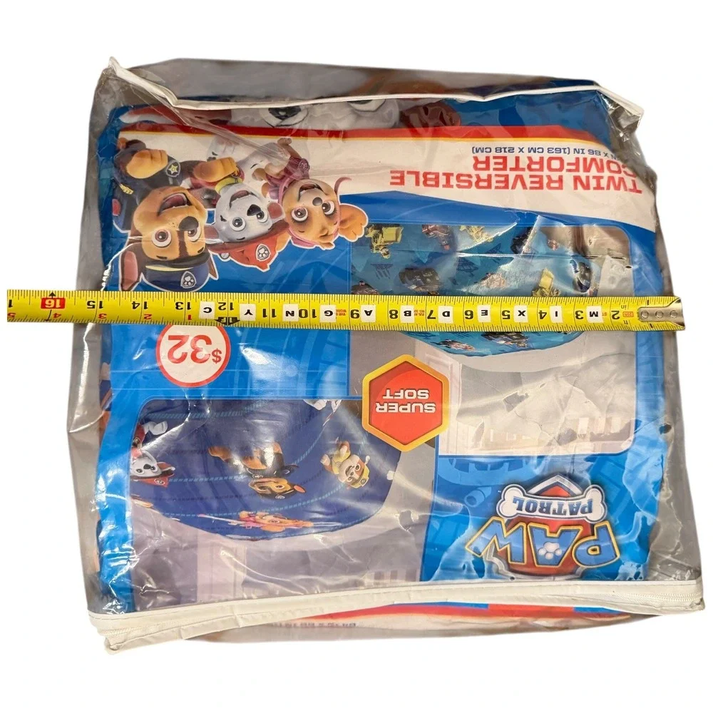 Paw‎ Patrol Twin Reversible Comforter Blue Super Soft Kids Bedding